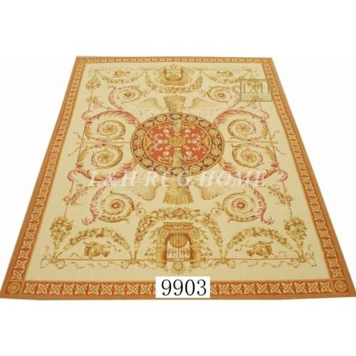 Free shipping 2.7x3.7m French Aubusson rugs woolen carpets red design, French Aubusson Carpet, handwoven carpet