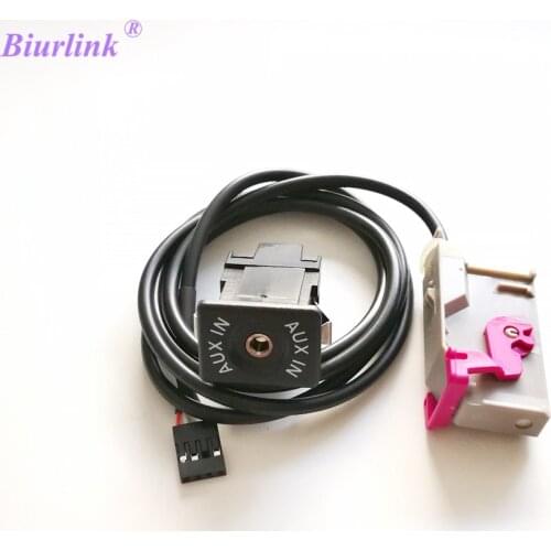 Biurlink RNSE DVD AUX-IN Kit RNS-E Audio Device 3.5MM Jack Extend Adapter for AUDI RNSE Headunit