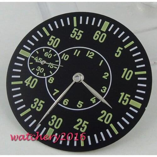 38.9mm Watch Dial + Watch Hands Kit ETA 6497 ST ST36 Movement Sterile Watch Faces