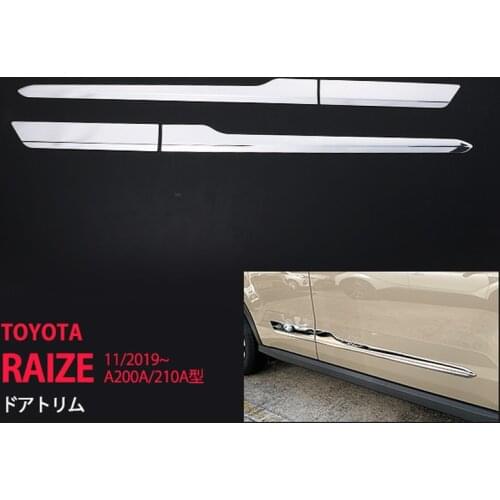 Car Decoration Accessories for Toyota Raize A200A/210A Stainless Steel Car Door Trim Automobiles Exterior Parts