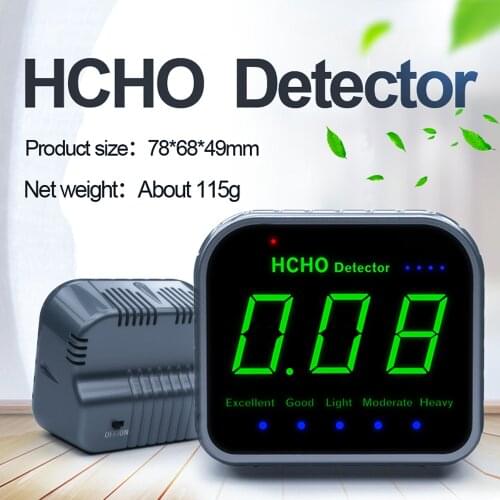 KINGNEED HCHO Detector Air Quality Monitor Professional Laser Dust Sensor Indoor Real Time and Highly Accurate LCD Display