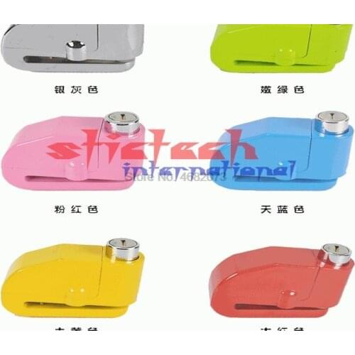 By dhl or ems 5pcs Security Protect Anti Motorcycle Thief Electric Bike Scooter Wheel Brake Disc Alarm Lock Zinc Alloy