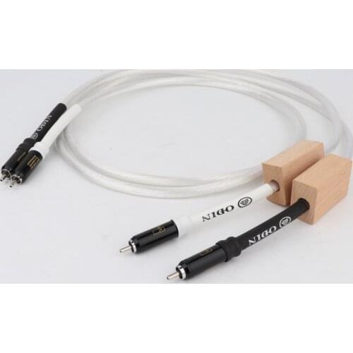 Hi-End Odin Silver Plated Copper cable Hifi Audio RCA to RCA Interconnect Extension Cord Cable with Silver Plated RCA Connector