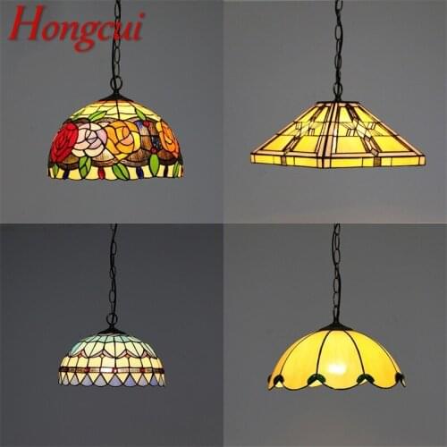 Hongcui Tiffany Pendant Light Contemporary LED Creative Lamp Fixtures Decorative For Home