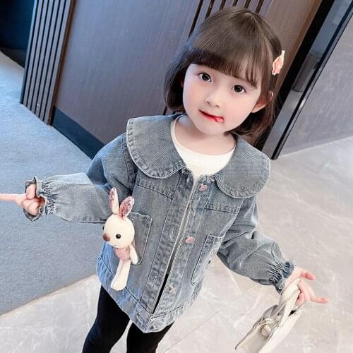 Girls Babys Kids Coat Jean Jacket Outwear 2021 Fashion Spring Autumn Overcoat Top Sport Zipper Princess Toddler Childrens Clot