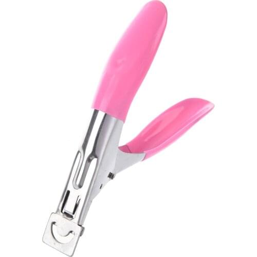Nail clippers for nails and false acrylic nails easy to use pink