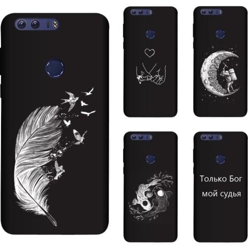 Soft Silicone TPU 5.2inch For Huawei Honor 8 Case Cover Painting Matte Phone Cases For Honor 8 FRD-L09 FRD-L19 Funda