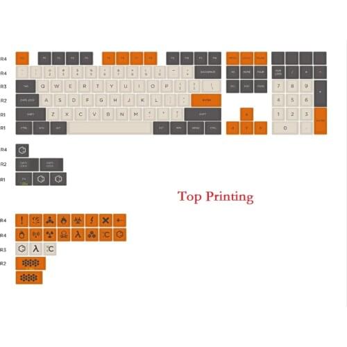 Carbon PBT keycap set for mechanical keyboard 104 keycaps