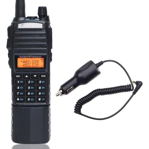 Baofeng UV-82 plus Walkie Talkie 8watts powerful UHF VHF Dual Band 3800mAh Battery With DC Connector Ham Radio+Car Charger