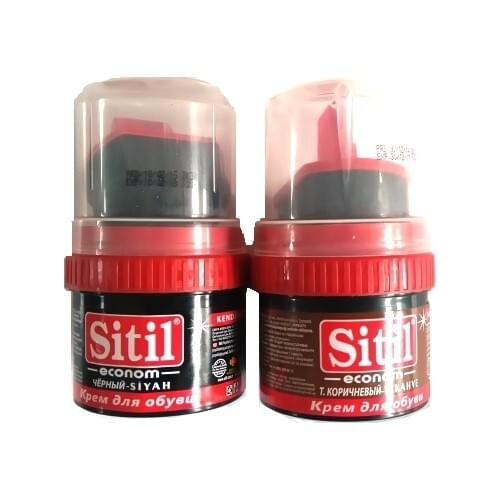 Siting in Econom Black Shoe cream 60 Ml repair care cleaning