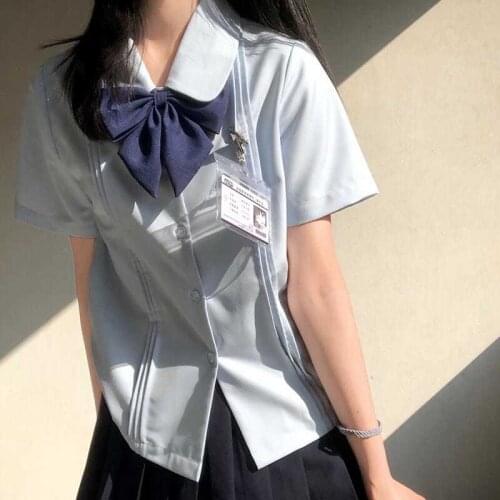 JK Uniform Shirt Women Spring Summer Short Sleeve Japanese College Style Students Base Shirt School Girl Uniform