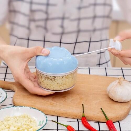 Mini Manual Garlic Grinder Kitchen Labor Saving Garlic Meat Mincing Tool Household Garlic Crusher Ginger Peeling Grater Box