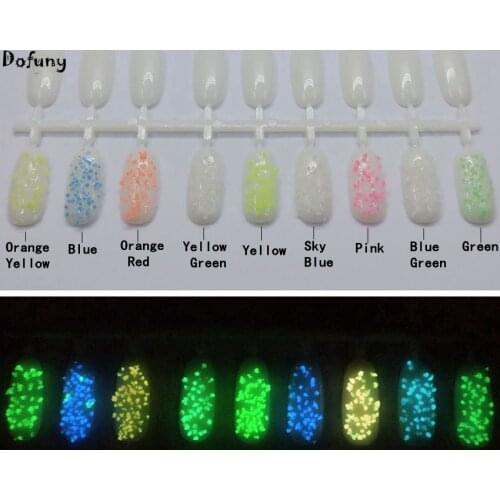 DIY Nail Glitter Luminous Sand Noctilucent Stone Sand,Glow Sand For Nail Polish Art, Wishing bottle sand