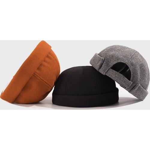2019 Streetwear Brimless Beanie Hip Hop Skullcap Docker Melon Sailor Short Cap Hats Winter Autumn Casual Vintage Beanies Hat