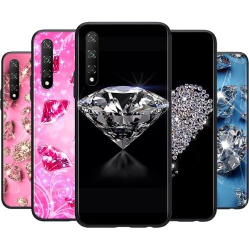 Silicone Cover Luxury Diamond Love For Huawei Y9S Y6S Y8S Y8P Y9A Y7A Y7P Y5P Y7 Y6 Y5 Pro Prime 2019 2018 Phone Case