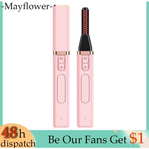 USB Rechargeable Electric Eyelash Curler Long Lasting Eyelashes Curl Handheld Quick Natural Curling Heated Eyelash Curler Tool