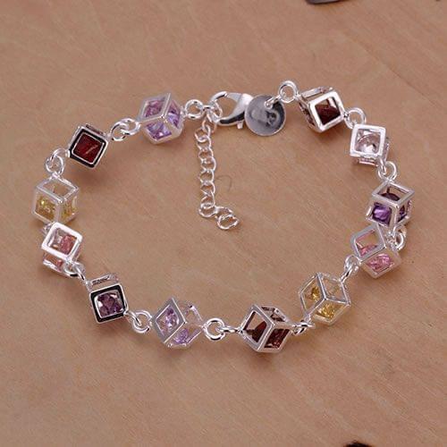 Free Shipping Bracelet For Women Silver Color Free Shipping Fashion Jewelry Fashion Jewelry Colored Stone Bracelet /afwaixda