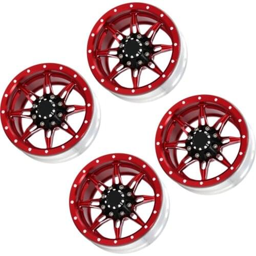 1.9 Inch Beadlock Wheels Rims for 1/10 RC Crawler Axial SCX10 D90 D110 Traxxas TRX-4, 4Pcs/Set, Aluminum Alloy, Durable