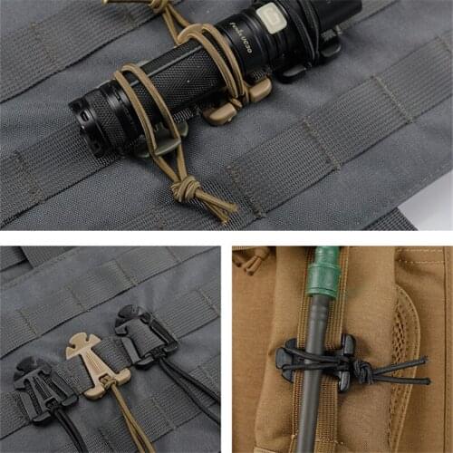10pcs Molle Backpack Buckle Carabiner Clips Outdoor Nylon Camping Bag Hanger Hook Clamp EDC Carabiner Survival Gear Tools