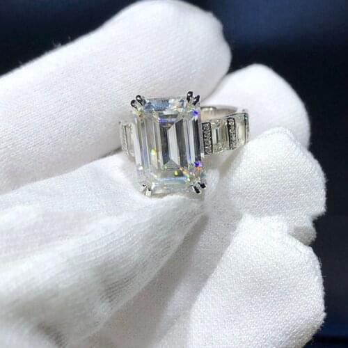 100% 14K Gold ring 3ct D color VVS Moissanite Diamond Ring Wedding ring With national certificate