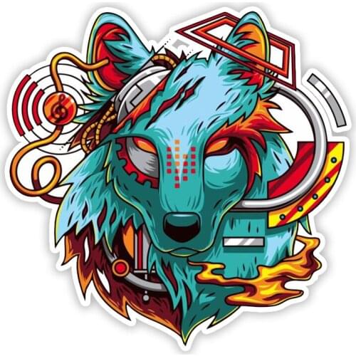 11378# Various Sizes Removable Decal Wolf 2 Car Sticker Waterproof on Bumper Rear Window Laptop