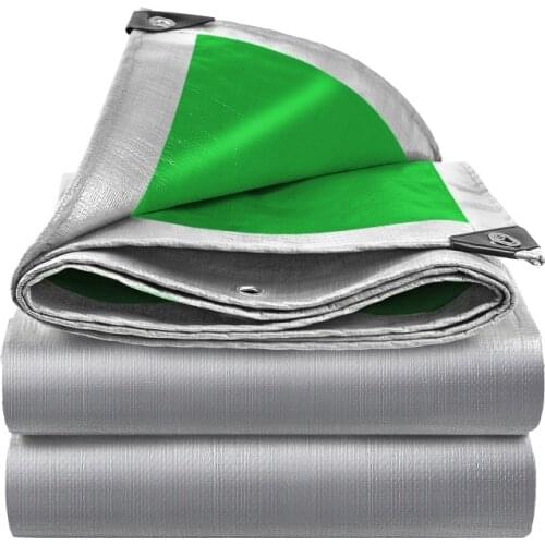2mx4m Silver Green Customized Size Quality PE Tarpaulin Outdoor Carport Truck Canopy Garden Patio Sunshade Trap Rainproof Cloth