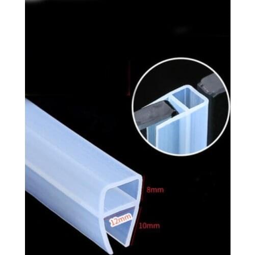 3 meters silicone rubber shower glass edge trim door sealing strip weatherstrip for 12mm glass