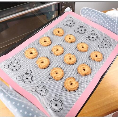 42*29.5cm Baking Pad Baking Tools Ma Caron Mat Bear Pad Oven Baking Pan Multifunctional Silicone Pad, Baking Mats-005