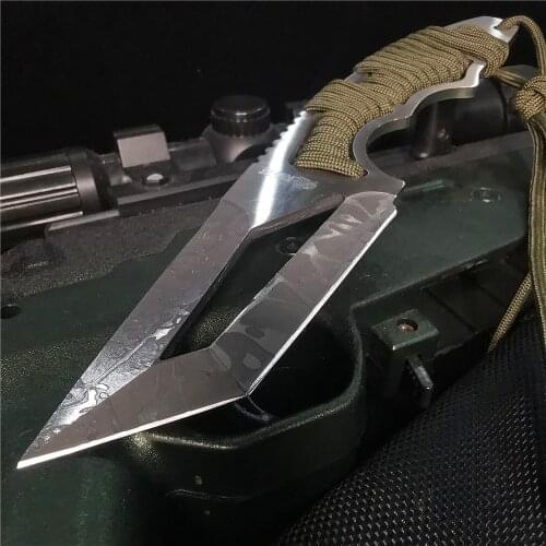 7.87"InchesStainless Steel Knife, Outdoor Camping Pocket Knife, Sharp and Durable, Non-slip Handle Strap, Jungle Hunting Knife