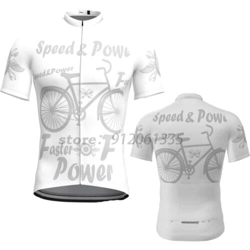 White Mens Short Sleeve Cycling Jersey New Cycling Clothes Bicycle Cycling Top Bike Top Road Wear