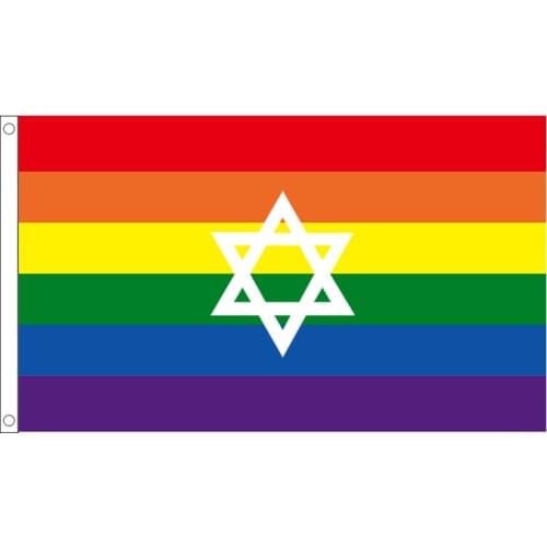 Free Shipping xvggdg flag 3x5ft Gay Pride flag of Israel 150* 90cm Custom flag