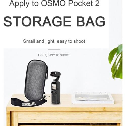 STARTRC DJI Pocket 2 Carrying Case Waterproof Portable Travel Bag Wrist Strap for Osmo Pocket 2 Handheld Camera Body Storage Bag