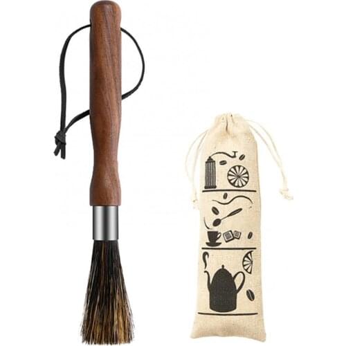 Long Wooden Handle Fine Bristle Cleaning Brush Cleaner Tool for Coffee Machine