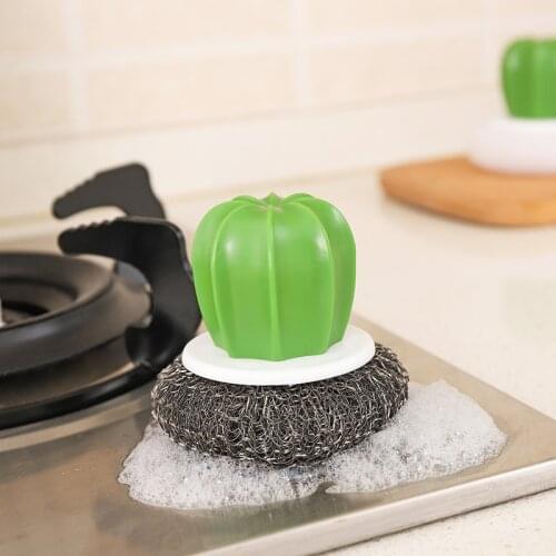 Home Kitchen Washing Utensils Pot Dish Brush Wire Washing Soap Dispenser Pot Brush Dish Brush Cleaning Dishwashing Brush Cocina