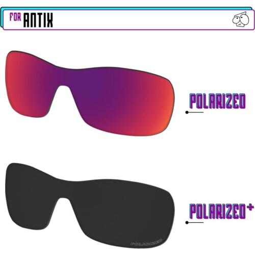 EZReplace Polarized Replacement Lenses for - Oakley Antix Sunglasses - Black P Plus-Midnight P