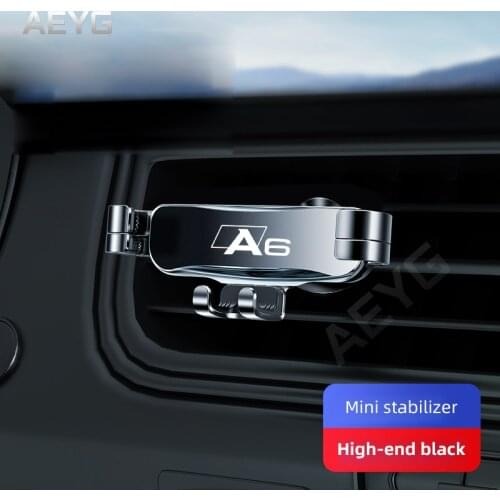 Gravity Car Phone Holder Air Outlet Mount Bracket Navigation Stand For Audi A6 C5 C6 C7 2005 2015 2020 2003 Auto Accessories