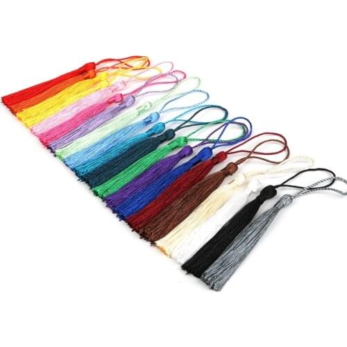32pcs 13cm Polyester Silk Tassel for DIY Curtain Fringe Trim Tassel Home Decoration Craft Wedding Clothing Accessories