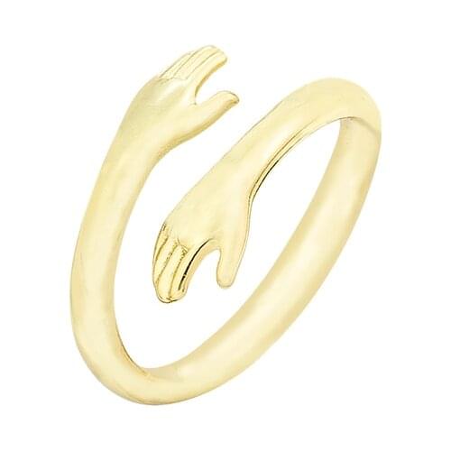 Boho Adjustable Double Hand Finger Rings Pierscionki Copper Jewelry Simple Rose Gold Color Midi Rings For Women Anillos Mujer