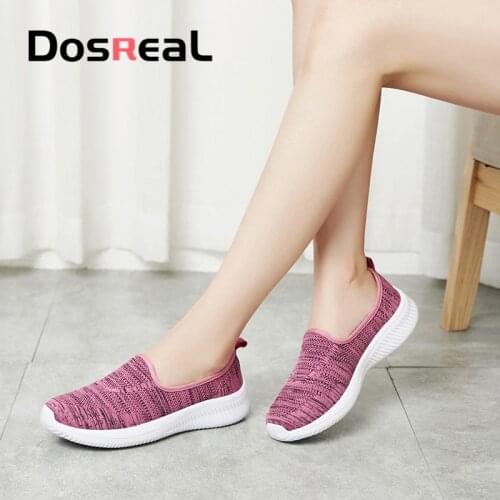 Dosreal Women Sneakers Casual Shoes Woman Flats Slip on Comfortable Loafers Ladies Faashion Shoes Outdoor Mocassins Plus Size