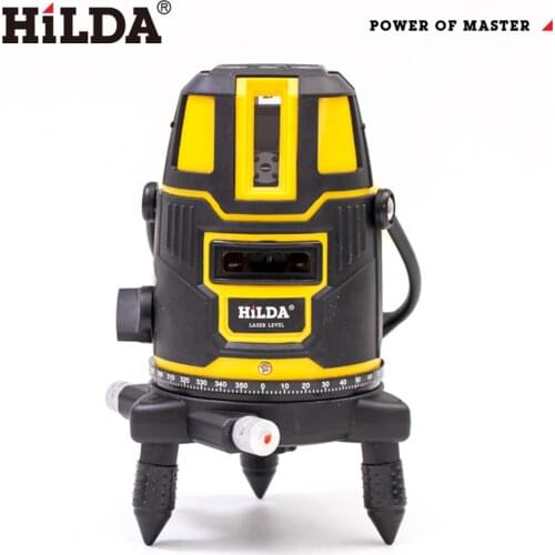 5 Lines Laser Level Self-Leveling Rotatable Professional Horizontal Vertical Cross Red Laser Leveler for Indoor Outdoor