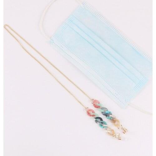 Fashion Geometric Acrylic Glasses Chain for Women Trendy Eyewear Reading Sunglasses Hanging Neck Chain Lanyard Holders Strap