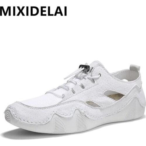 New Fashion Casual Shoes Loafers Breathable Mesh Mens Shoes Men Flats Moccasins Shoes Comfortable Driving Shoes Big Size 38-48