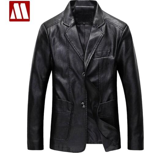 MYDBSH 2021 Large Size Brand New Spring Casual Blazer Men 7XL 6XL Black Slim Fit Mens Blazer Jacket Leather Suit Men Top Quality