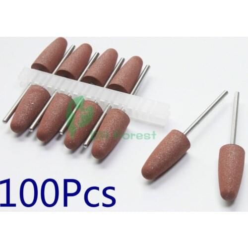 New Dentist Clinic Silicone Rubber Polishers Diamond Polishing Burs 100pcs