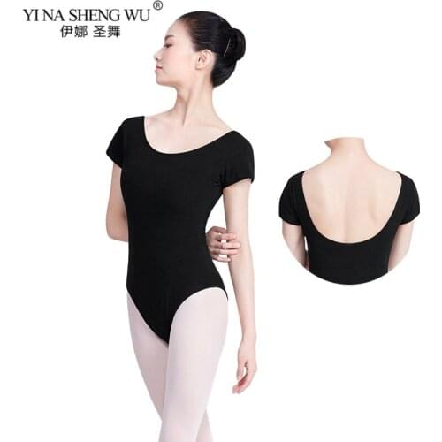 2 Colors Professional Long Sleeve Low Back Ballet Dance Leotard Adult Women Cotton Sexy Gymnastics/Ballet Dance Leotard Slim New