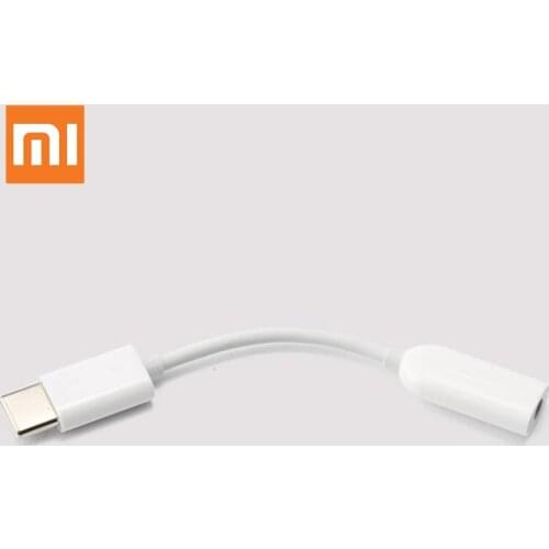 Original Xiaomi Type-C To AUDIO Male To 3.5mm Female Audio Adapter Type C To 3.5 Headphone Aux Mi6 Mi 6 A2 Note 3 MIX 2S P20