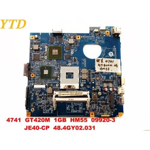 Original for ACER 4741 4741G laptop motherboard 4741 GT420M 1GB HM55 09920-3 JE40-CP 48.4GY02.031 tested good free shipping