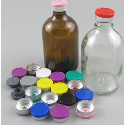 10 X Empty Clear Amber Glass Medical Bottles 100ML 100cc Medicine Liquid injection Vial Bottle with rubber stopper flip off cap