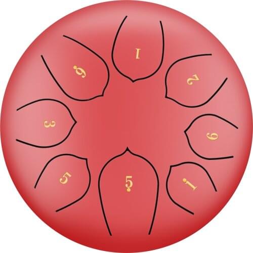 Hand-pan drum 8 Inch 8 Tone Steel Tongue Drum Hand Pan Drum With Padded Drum Bag And A Pair Of Mallets huedrum Yoga Meditation