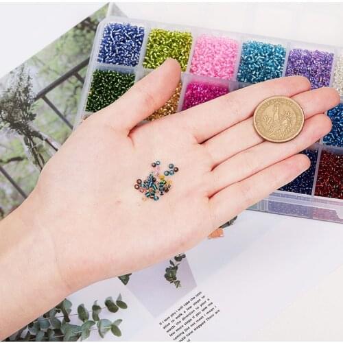 Glass Seed Beads 2mm Round Loose Beads Spacers in Box DIY Jewelry Making